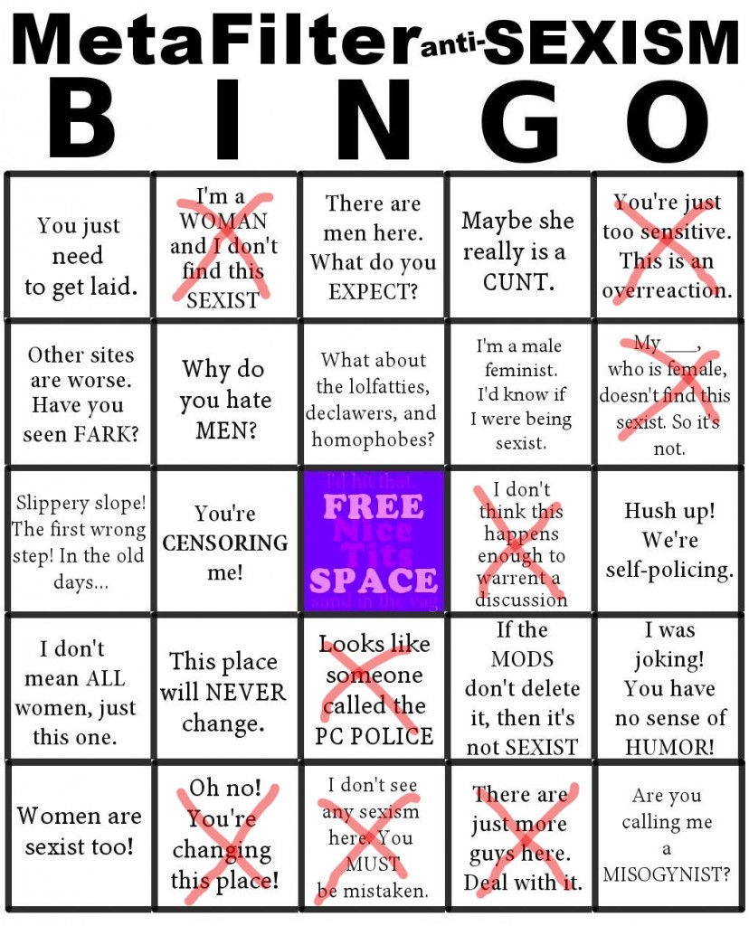 Sexism Bingo